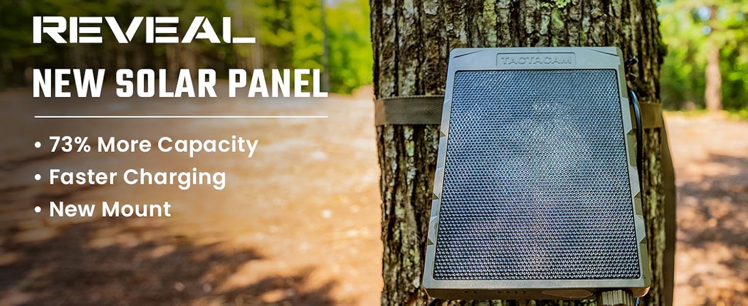 solar panel reveal tactacam trail camera power battery