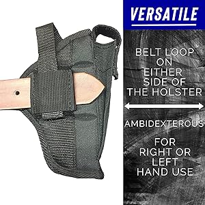 Belt or Clip on Side Holster w/Magazine Pouch