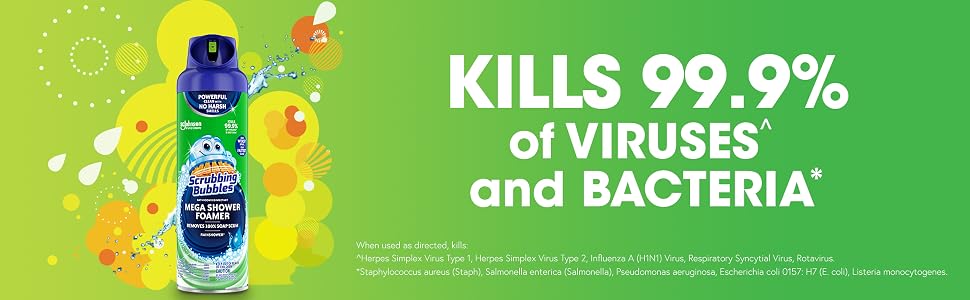 Kills 99.9% of Viruses and Bacteria
