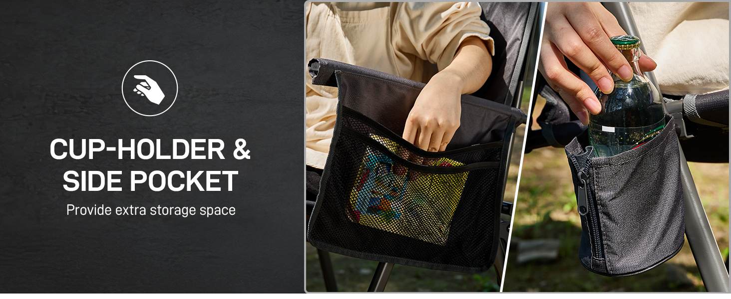 4-LEVEL ADJUSTABLE CAMPING CHAIR