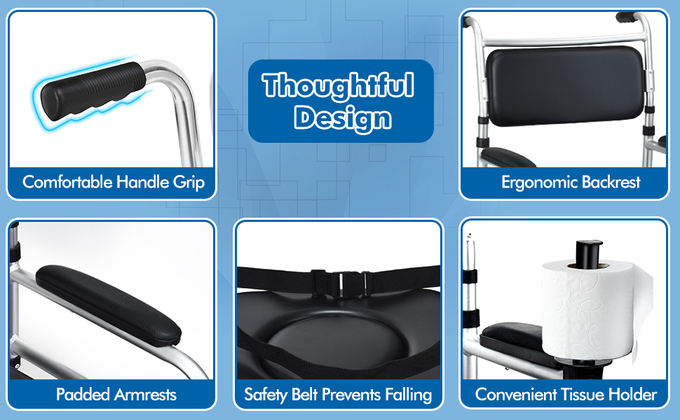 Shower Commode Wheelchair