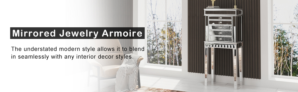 standing jewelry armoire