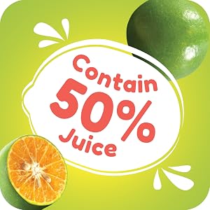 Contain 50% Real Juice