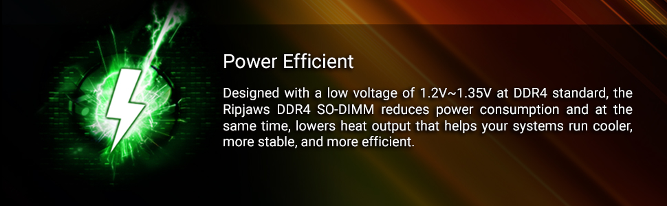 ripjaws ddr4 so-dimm power efficient