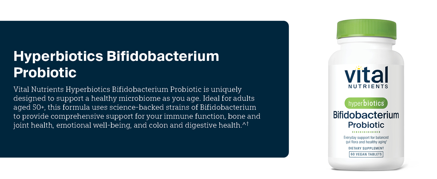 Vital Nutrients Bifido Bifidobacterium Probiotic for women and men Hyperbiotics
