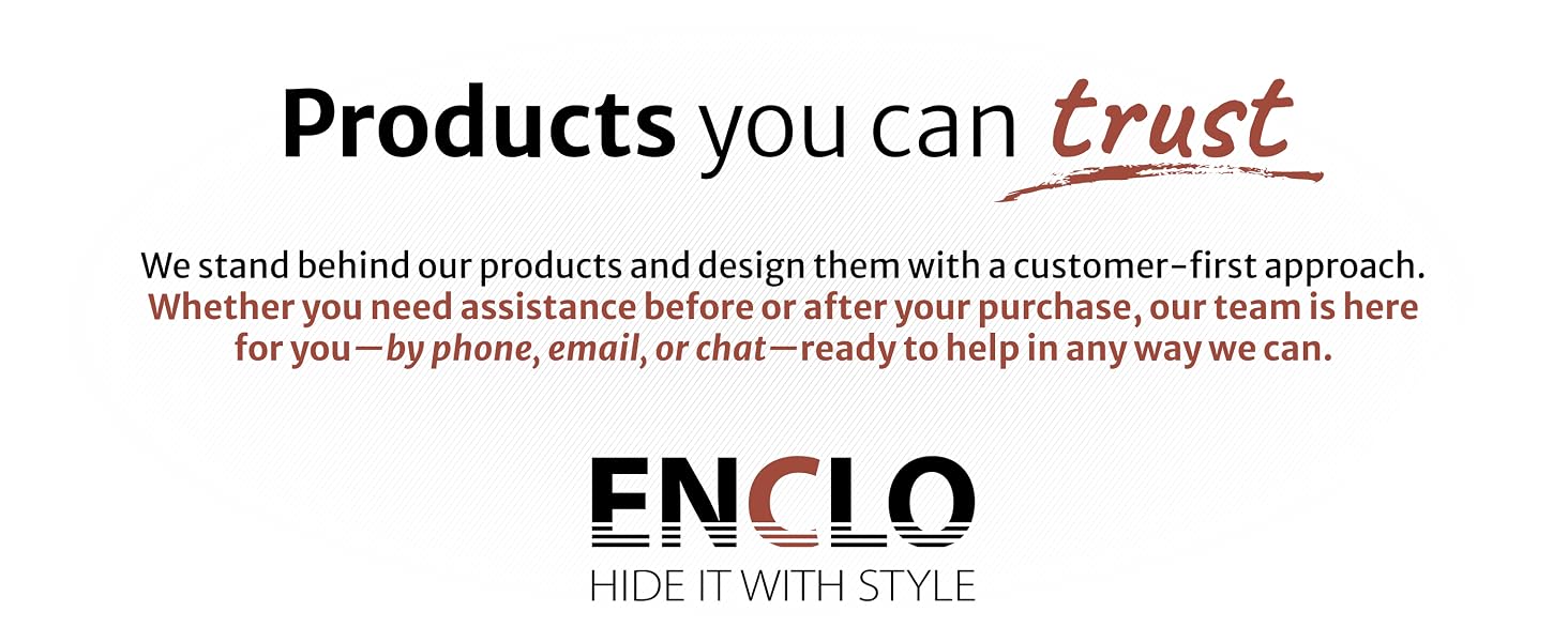 Enclo Privacy Screens brand message emphasizing reliable and well-designed products