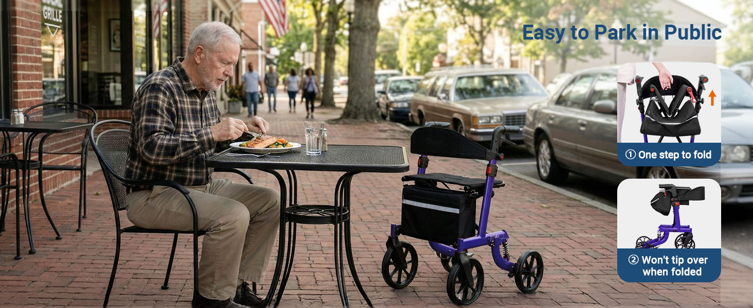 walkers for seniors foldable