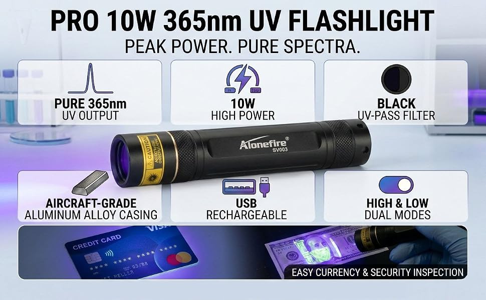 365nm uv flashlight