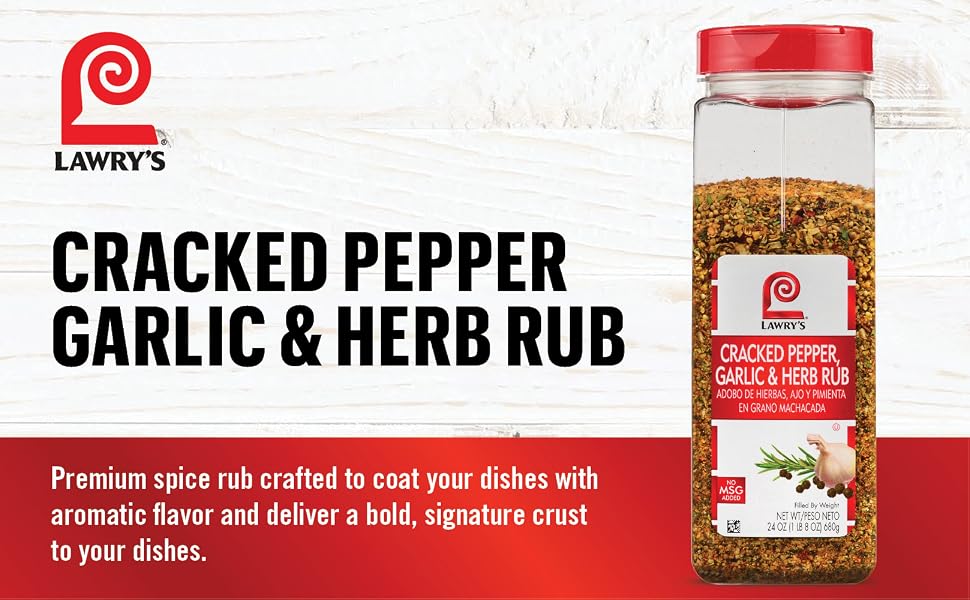 Lawry&amp;#39;s Cracked Pepper, Garlic &amp;amp; Herb Rub