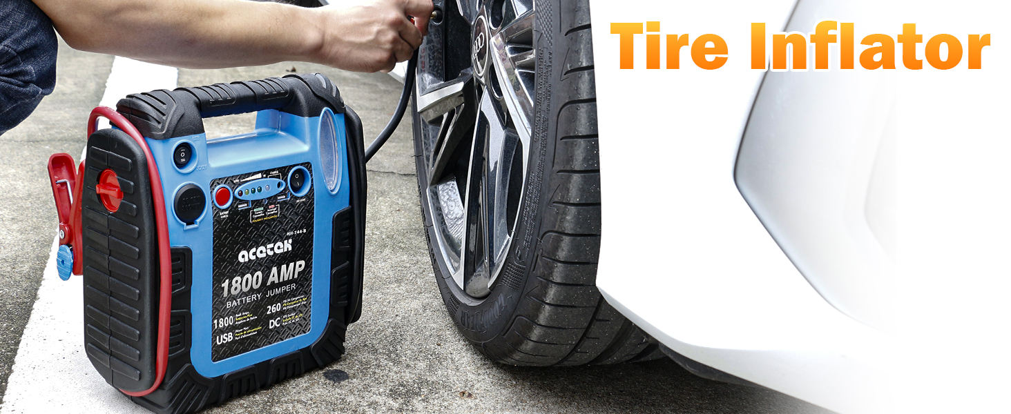 tire inflator jump starter