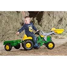 John Deere Tractor with Frontloader &amp; Trailer