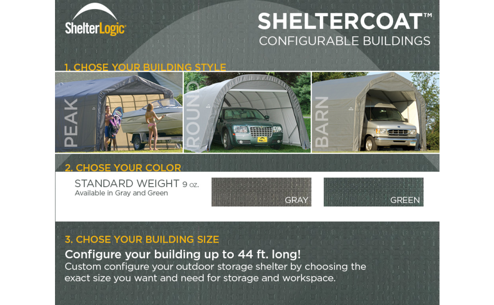 SHELTERLOGIC - SHELTERCOAT Configurable Buildings