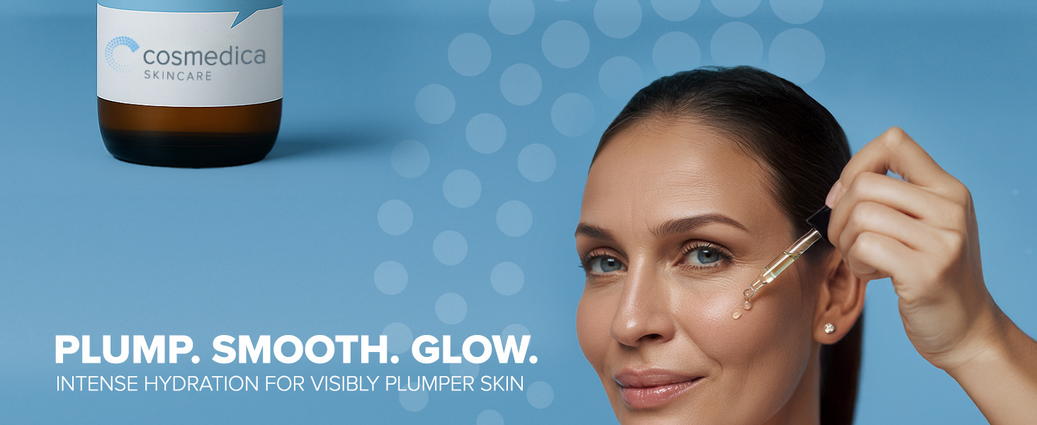 Cosmedica Hyaluronic Acid Serum. Plump. Smooth. Glow