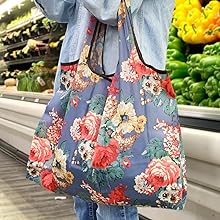 reusable bag shopping eco market tote nylon extra large grocery