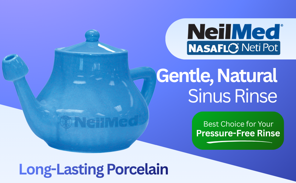 NeilMed NasaFlo, easy flow, no spill, no mess pot design