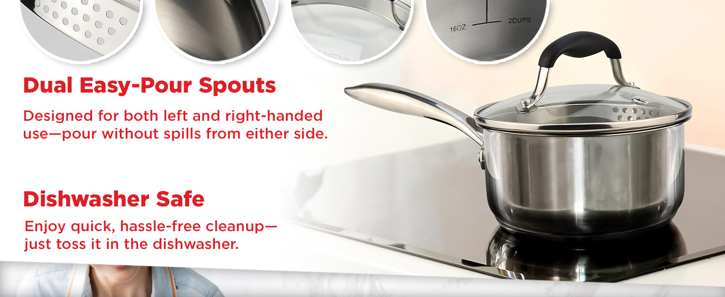 AVACRAFT 1.5 QT 5-Ply Saucepan