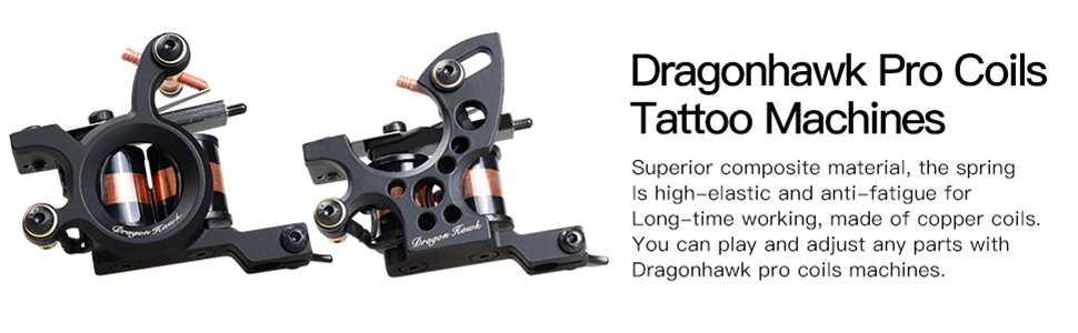 Dragonhawk Pro coils tattoo machines