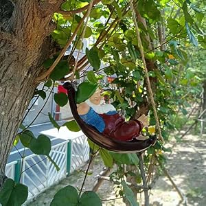 garden gnome outdoor statue garden decor Hanging statue lawn patio yard decorations