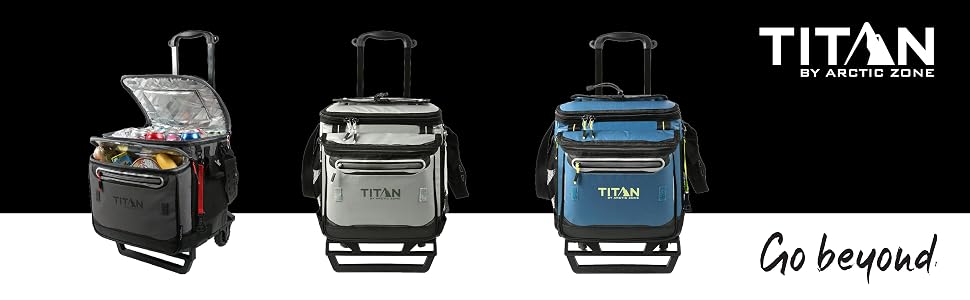 Titan by artic zone zipperless cooler leak proof ice retention easy clean hard body liner shelf