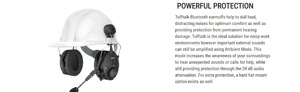 Sena noise cancelling headphone, bluetooth hearing protection