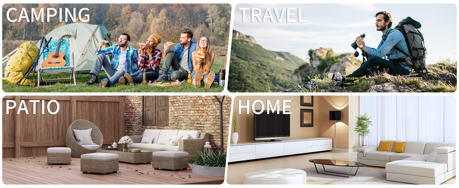 Suitable use in camping, travel, patio, home