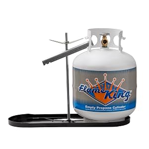 Flame King Dual RV Propane Tank Cylinder Rack for RVs and Trailers for 20lb Tanks