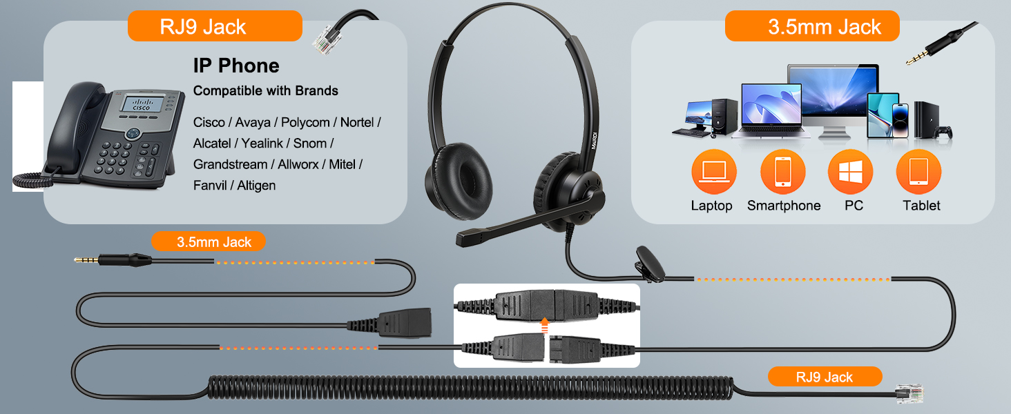 landline headset 609