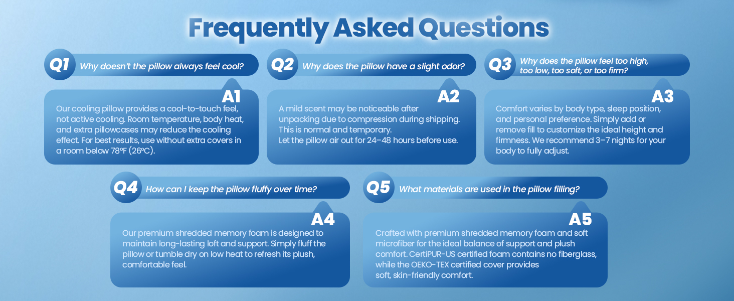 memory foam pillows