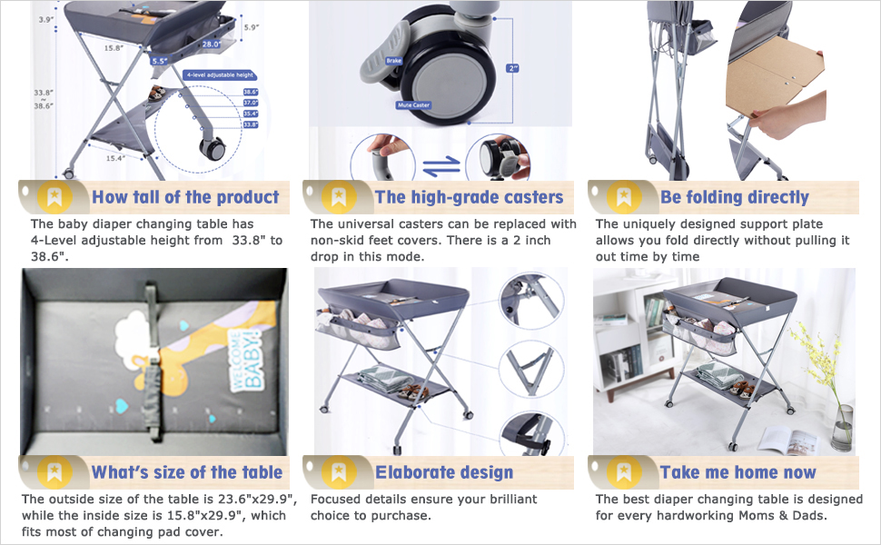 Portable Folding Diaper Changing Station