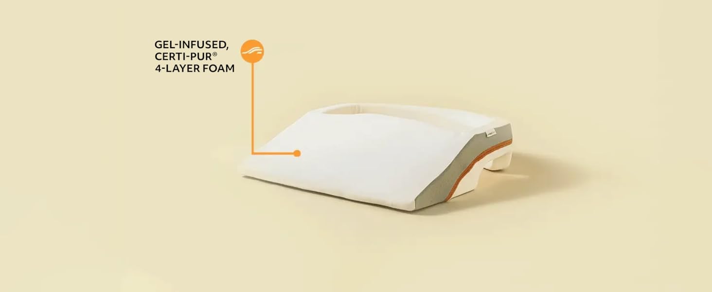 acid reflux wedge pillow with arm slot for side sleepers incline sleep apnea four layer foam medline