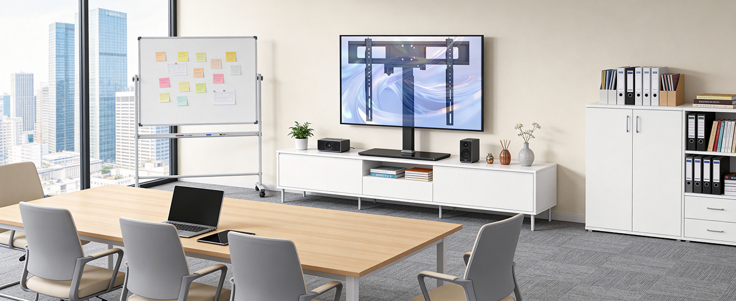 xinyao motorized tv standing floor mount adjustable height with remote for office, classroom