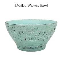 turquoise blue emboss tropical stoneware dinnerware dish set setting for 4 microwave dishwasher safe