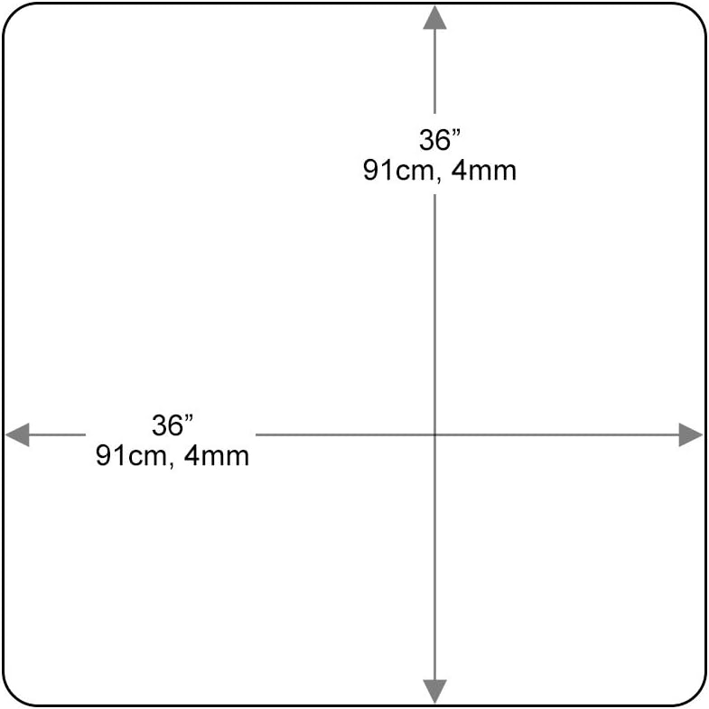 16 inch Square Glass Table Top - Tempered - 1/2" Thick Glass Surface, Safe Beveled Edge, Eased Corners, Multipurpose for Dining Table, Patio, Coffee and End Table