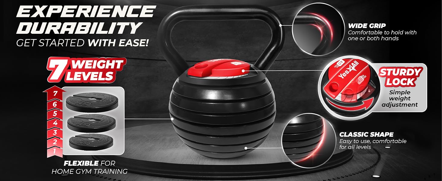 Bowflex 840 kettlebell with multiple weight options