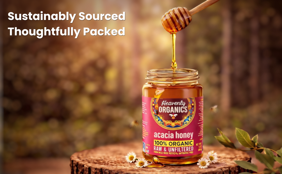 Heavenly Organics 100% Organic Raw Acacia Honey