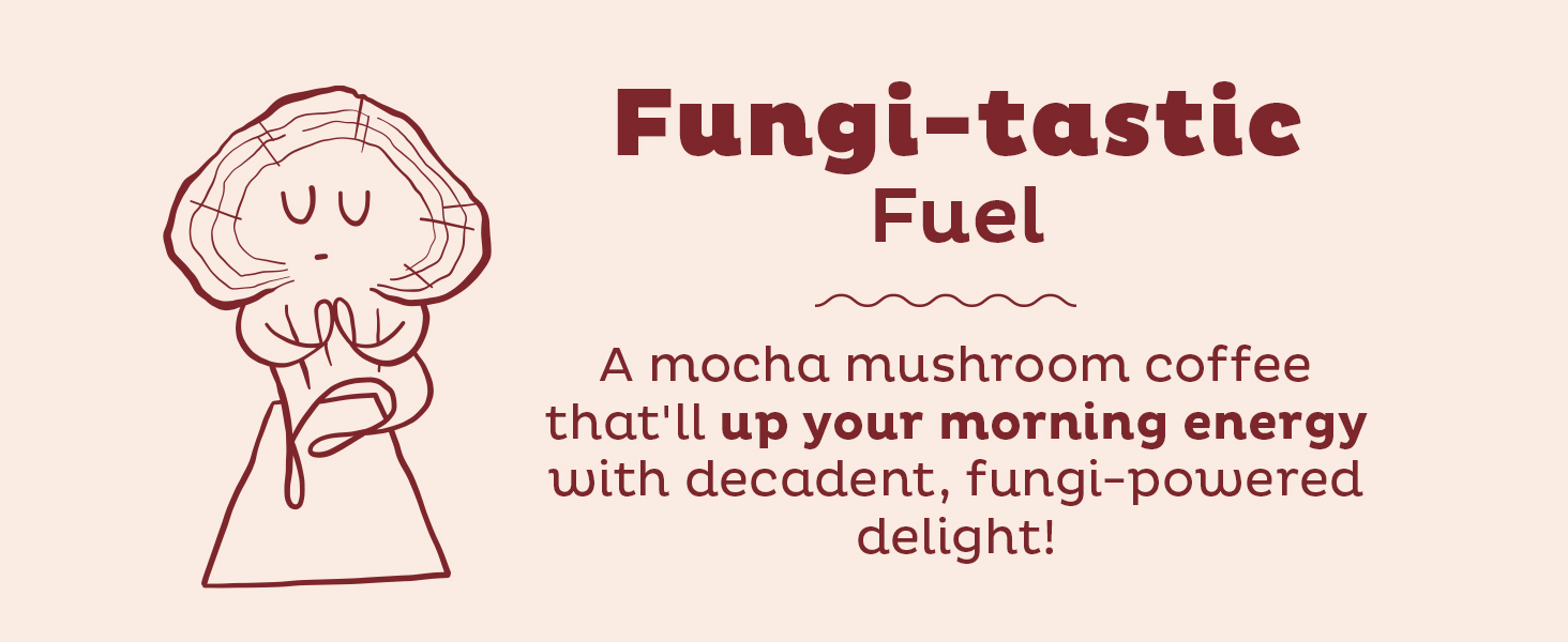 KOS Mushroom Coffee - USDA Certified Organic - Dark Chocolate Mocha Flavor - Mushroom Coffee Latte