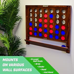 JUMBO wall mounted four in a row game