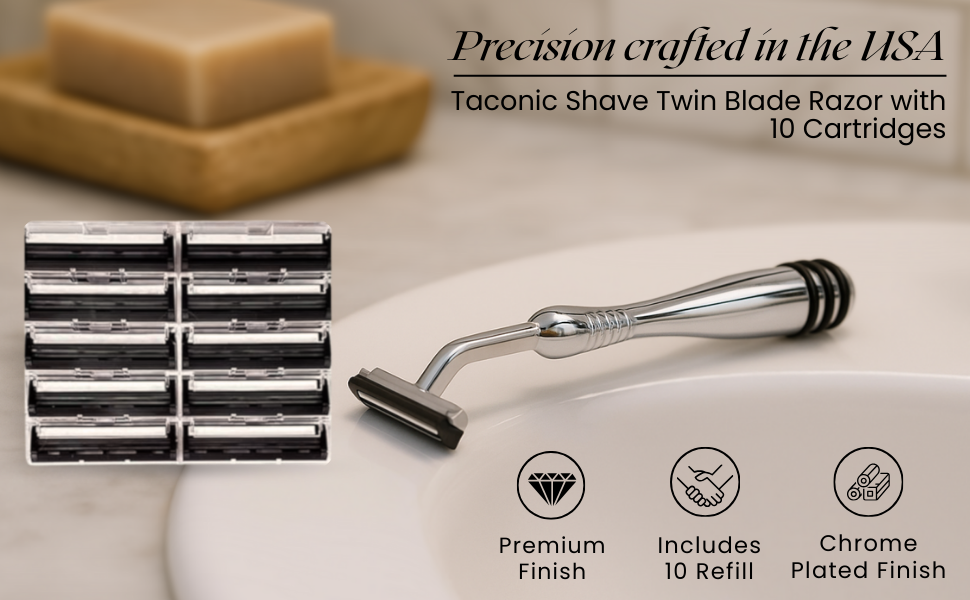 Taconic Shave, Heavyweight All Metal Non-Pivoting Twin Blade