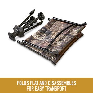 Bolderton 360 Comfort Swivel Camo Hunting Chair Folds Flat