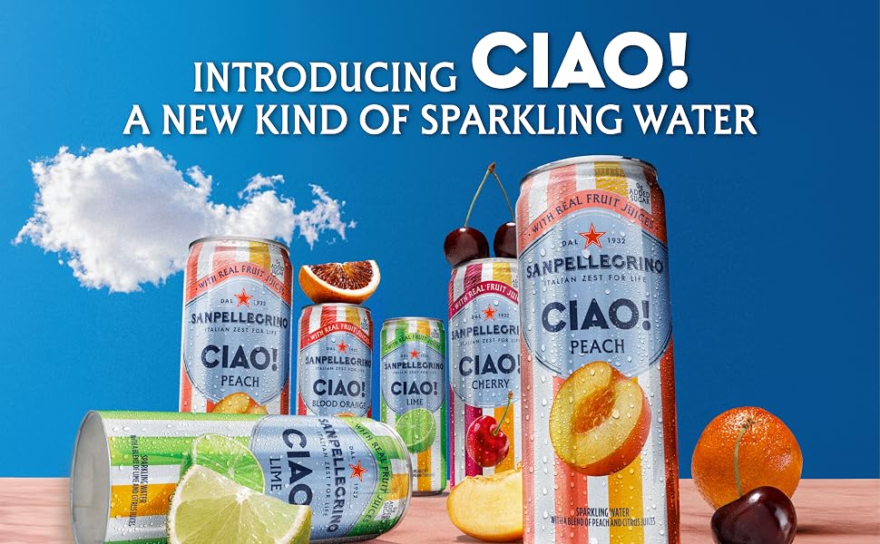 Ciao sparkling water with fruit