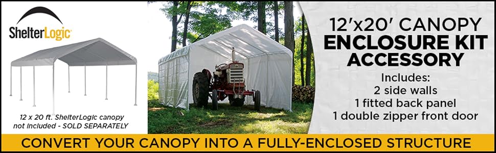 SHELTERLOGIC Canopy Enclosure Kit - Convert your canopy into a fully-enclosed structure