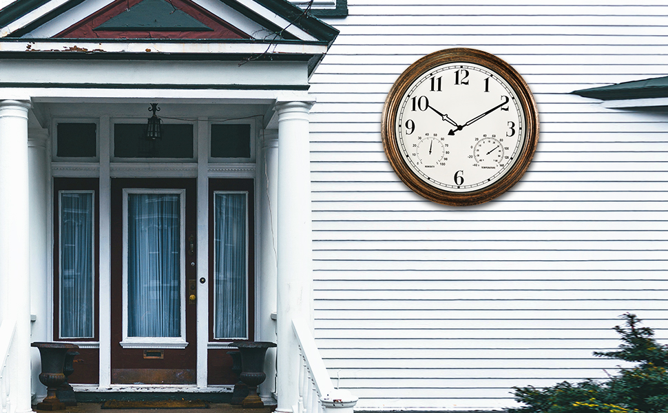 16 Inch Large Outdoor Wall Clock
