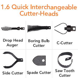 Drain Cleaner Machine 50Ft x 5/16 Inch, Electric Drain