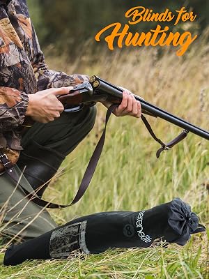 Two Person Hunting Blind - Water Resistant Durashell Plus Hunting Ground Blind Tent Pop Up Blinds
