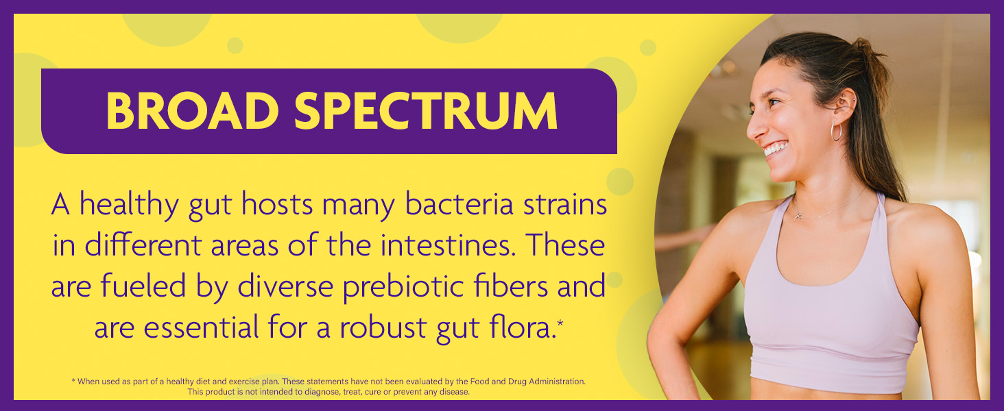 broad spectrum probiotic multi fiber supplement prebiotic powder for women fiber powder gluten free
