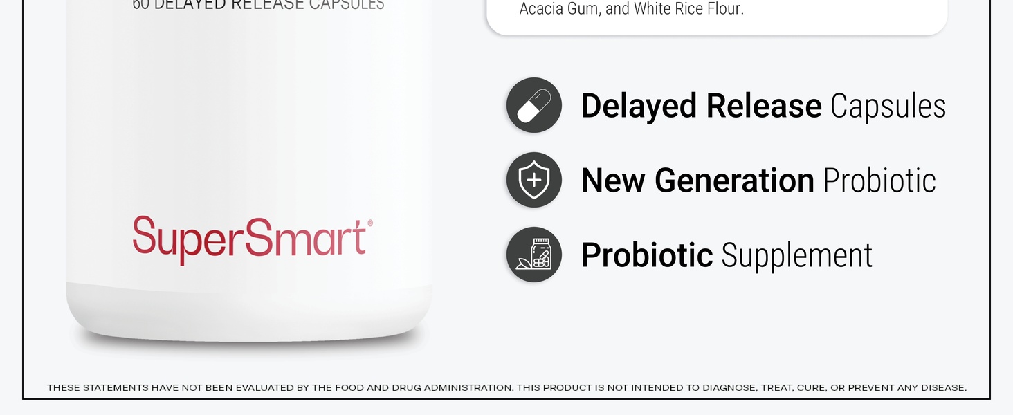 Supplement Facts Lactobacillus Reuteri 200 MG 5 Billion CFU 60 DR Capsules 30 Servings