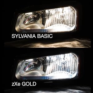 Sylvania automotive zxe gold headlight lens bulb head light silverstar silver star