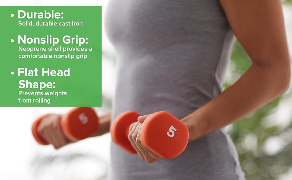 Gaiam durable nonslip hand weights walking weight, weights for women at home