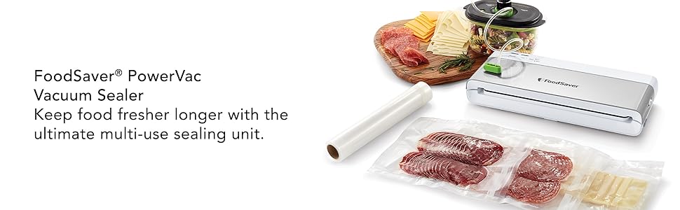 FoodSaver PowerVac Vacuum Sealer with bags and food
