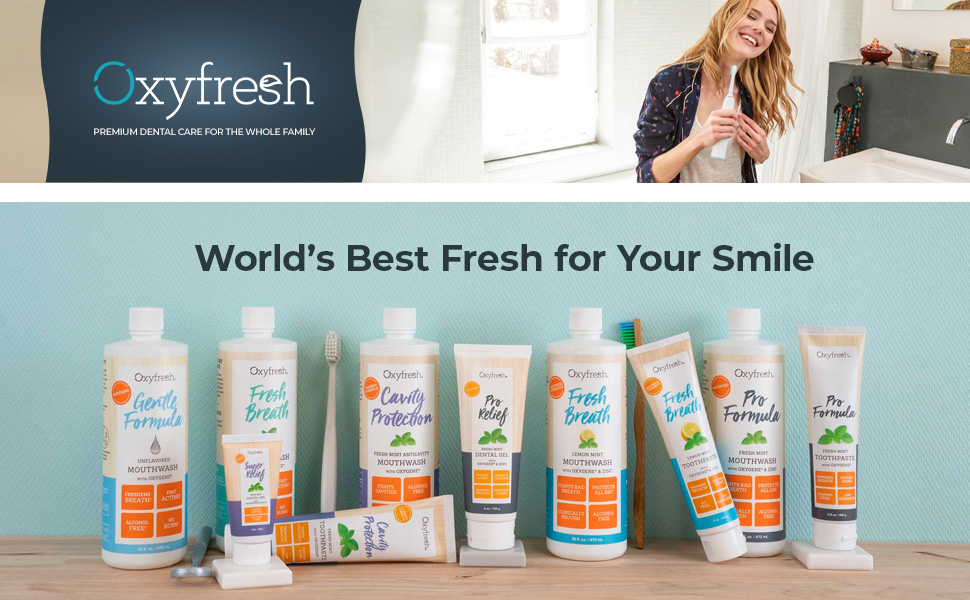 Oxyfresh fresh mint mouthwash is a non fluoride mouthwash that’s safe and gentle for whole family